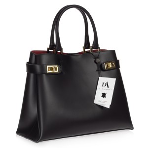 Geanta dama din piele naturala DiAmanti Felina Nero